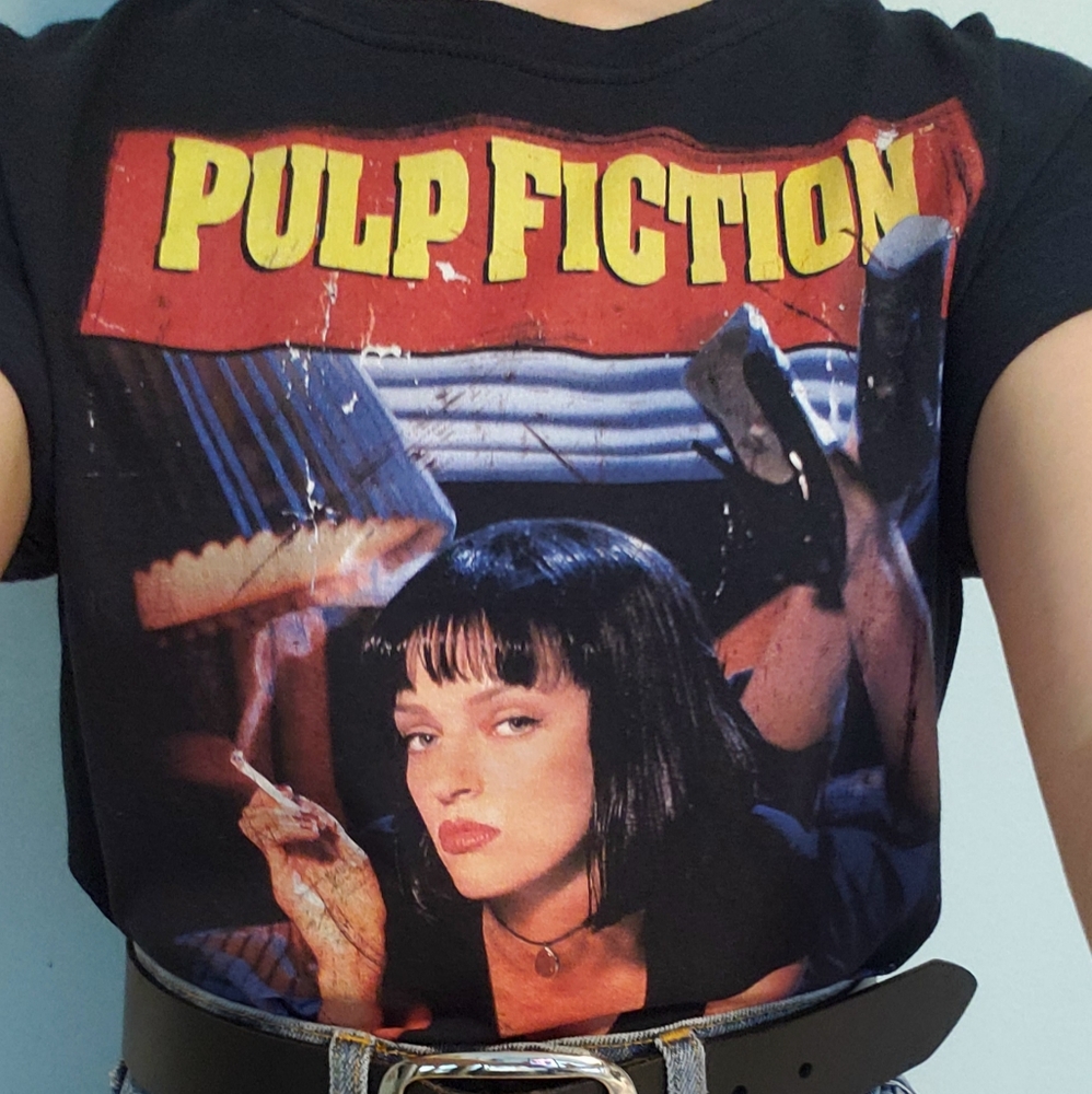 Pulp Fiction Poster Women's TShirt Black (S)